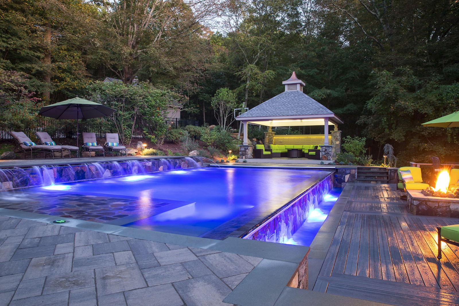 Beautiful swimming pool built by Land of ELITE property management contractors