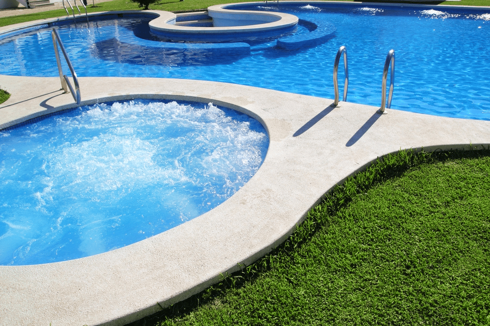Add a spa to your pool -Vinyl swimming pool with spa upgrade