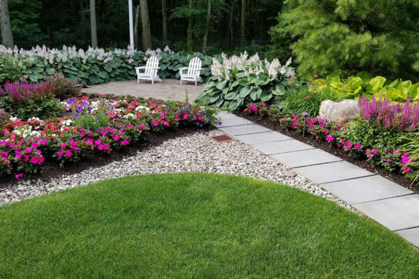 Specialty garden with vibrant and colorful plants