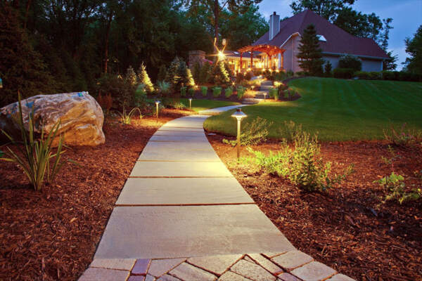 Walkway illuminated for enhanced visibility and peace of mind